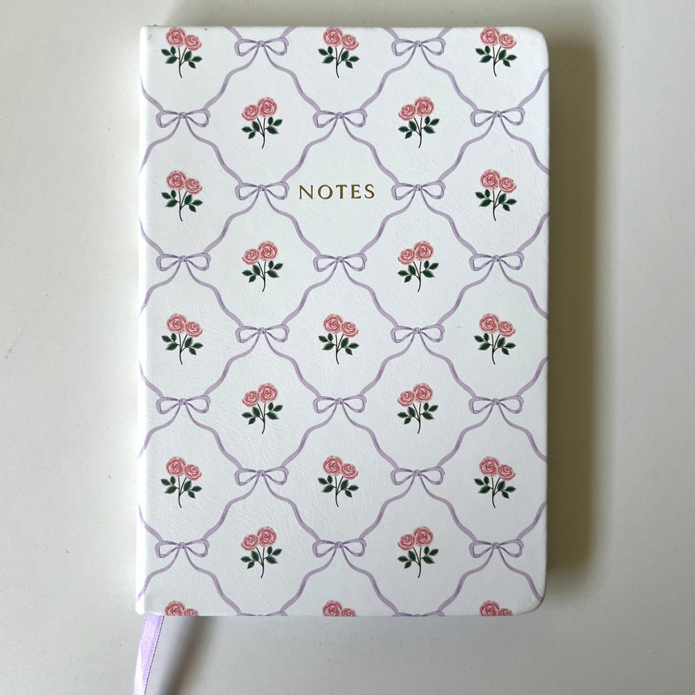 Gooseberry Moon Floral Bow Hardcover Lined Notebook Journal 5.75" x 8.25"